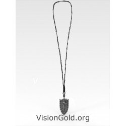 Ожерелье с четками, амулет со щитом Святого Димитрия | Христианское мужское ожерелье с четками 0206R